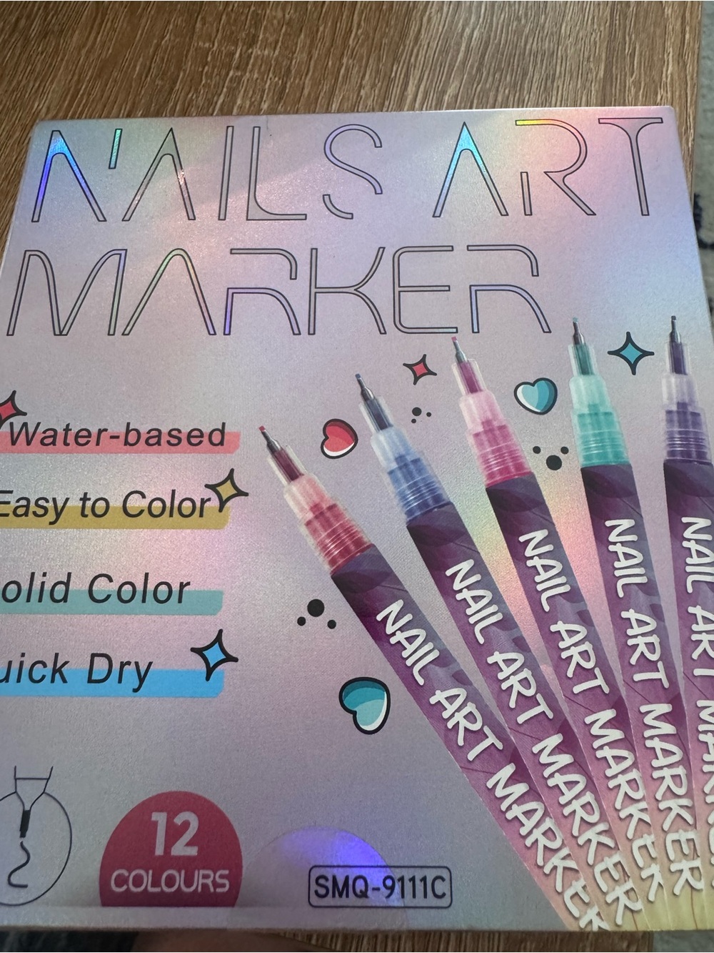 Nail Art Marker Set - Pastel Multicolor (12 Colors)